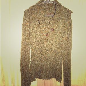 BKE Green Multi Sweater, Size L